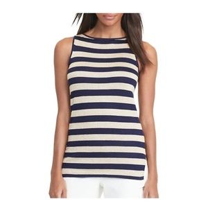 Lauren Ralph Lauren Metallic Stripe Tank M v101